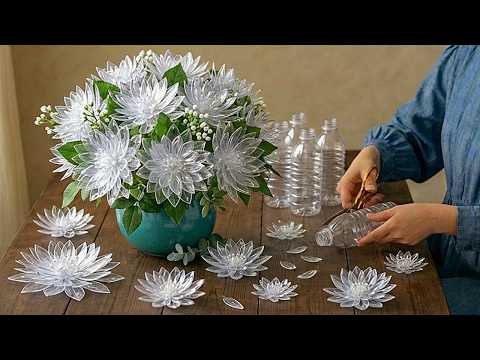 Turn Waste bottles Into Beautiful Flowers! 🌸Plastic Bottles Craft - DIY Tutorial thumbnail