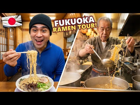 BEST Japanese Ramen Tour! 4 Must Try Ramen Shops in Fukuoka! thumbnail