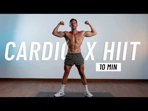 10 MIN CARDIO HIIT WORKOUT - Full Body, No Equipment thumbnail