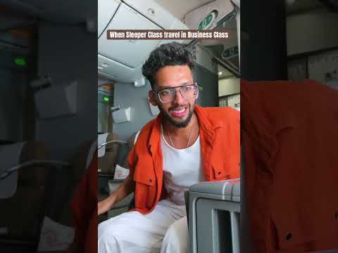 When Sleeper Class travels in Business Class #funcho #comedy #flights thumbnail