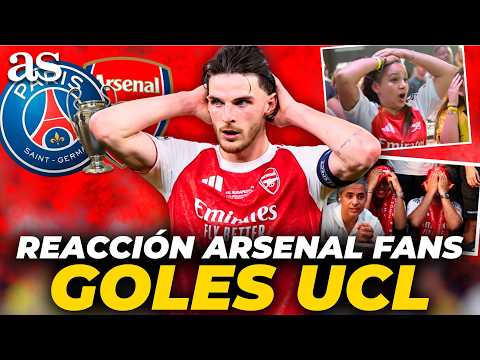 🚨 COMPILADO: reacción de los fans del ARSENAL a los goles y penaltis vs PSG 😱🔥 | FINAL CHAMPIONS thumbnail
