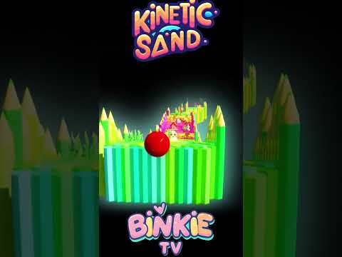 🧸🎳 Bowling Ball Crushes Kinetic Sand Common Items Bright Race | Binkie TV thumbnail