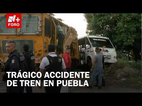 Tren impacta microbús de transporte público en Puebla, al menos 21 lesionados thumbnail