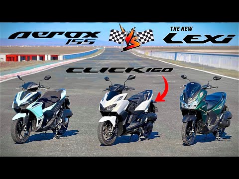 MAXI SCOOTER DRAG RACE 150-160cc| LEXI VS AEROX VS CLICK thumbnail