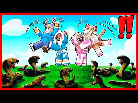 ATUN & MOMON MEMBUANG SEMUA TEMAN YOUTUBER KE DALAM LUBANG ULAR !! Feat @sapipurba Roblox thumbnail