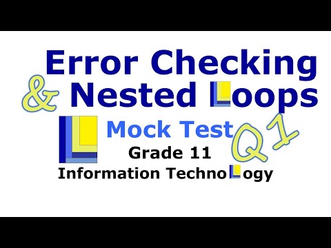 Error Checking and Nested Loops Mock Test | Question 1 thumbnail