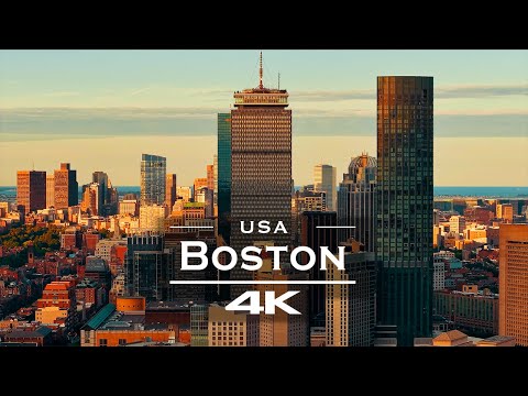 Boston at Sunset 🇺🇸 | Stunning 4K Drone Footage of the City thumbnail
