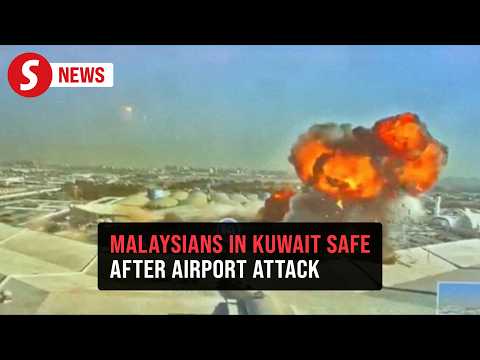 MOMENT: Kuwait releases footage it says is a drone crashing into its international airport thumbnail