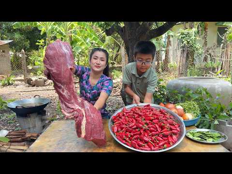 Delicious beef and red banana pepper cooking | Beef recipes thumbnail