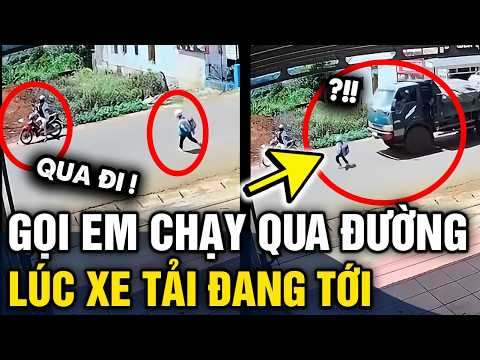 Gọi em CHẠY QUA ĐƯỜNG bị va chạm với xe tải, người chị có PHẢN ỨNG KHÓ HIỂU | Tin 3 Phút thumbnail