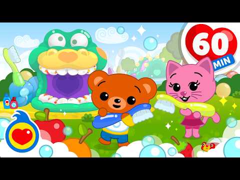 Dientes Sanos, A Bañarme, Vamos A Comer ??? Y Más Canciones Infantiles (60 Min) | Plim Plim thumbnail