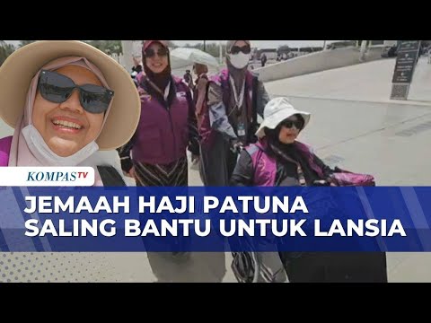 Potret Kebersamaan Jemaah Haji Khusus Patuna di Tanah Suci, Saling Bantu Dorong Kursi Roda Lansia thumbnail