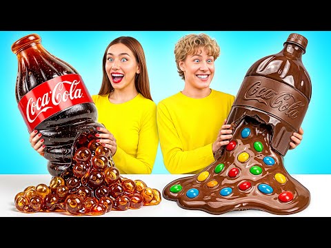 Desafío de Comida Gomosa vs Comida de Chocolate | Divertida Batalla de Cocina Multi DO Challenge thumbnail