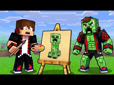 ماين كرافت : ولكن اي وحش ارسمه اتحول لنسخته المطورة !!؟ 🔥😱 thumbnail