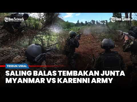 [FULL] Sengit! Video Rekam Baku Tembak Pasukan Karenni Lawan Junta Militer Myanmar di Mobye thumbnail