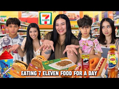 EATING 7 ELEVEN FOOD FOR A DAY* NA LEFT OUT SI ZAIDEE | FAMILYAY thumbnail