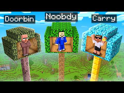 POOR vs RICH: Treehouse Survival Battle in Minecraft! thumbnail
