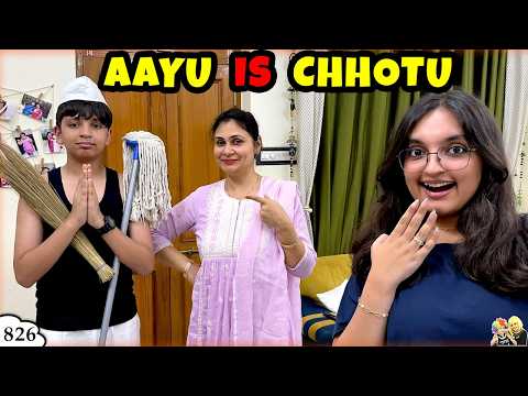 AAYU IS CHHOTU | Ep 826 | Comedy Family Vlog | Aayu and Pihu Show thumbnail