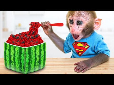 Monkey Baby Bon Bon with the puppy go harvest a giant carrot and discover a lost bunny thumbnail