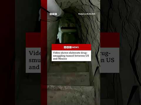 The 610m-long tunnel was discovered beneath a discount store in San Diego. #BBCNews thumbnail