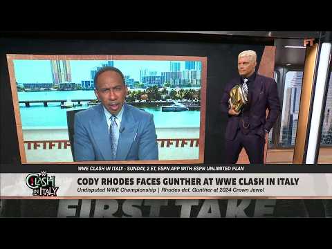 Stephen A.'s strange question for Cody Rhodes 😳 'WHAT ARE YOU DOING HERE?!' | First Take thumbnail