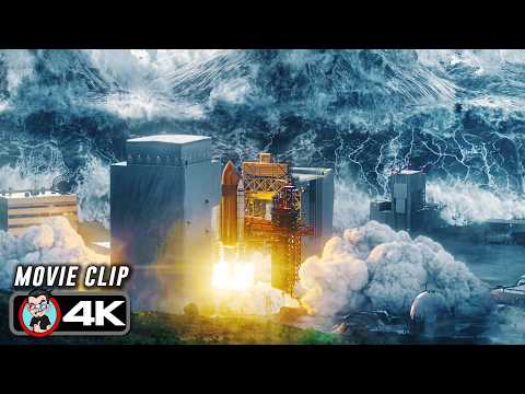 Rocket Escapes A Megatsunami | MOONFALL (2022) Movie CLIP 4K thumbnail