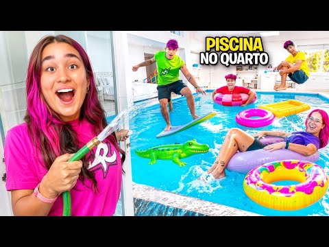 A MELHOR PISCINA DENTRO DO SEU QUARTO, VENCE ! *Inundamos a casa ? thumbnail