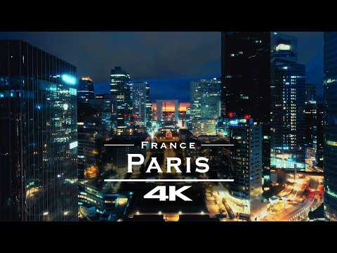 Paris at Night in 4K 🇫🇷 | Stunning Drone Views of La Défense & City Lights thumbnail