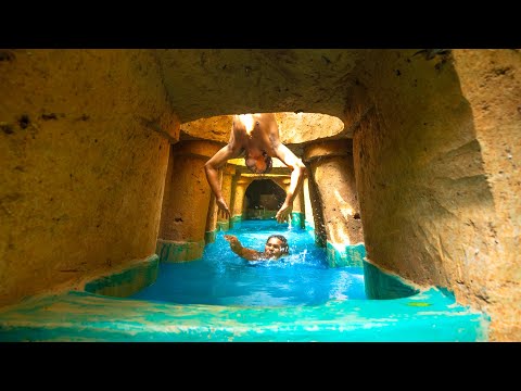 Build The Most Secret Deep Hole Underground Swimming Pool Villa By Ancient Skills thumbnail