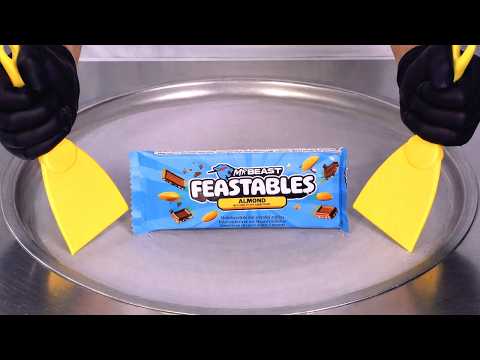 Mrbeast Feastables Almond Chocolate - Ice Cream Rolls | ASMR thumbnail