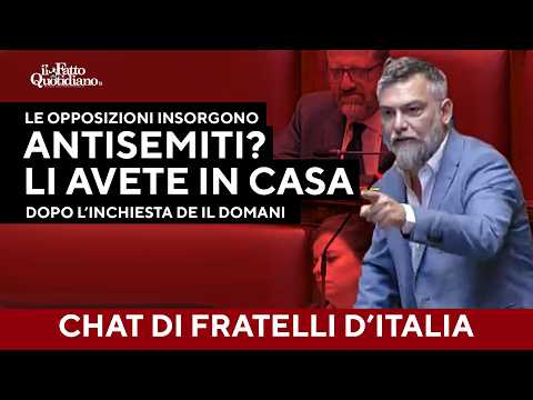 “Peggio degli ebrei nulla”: la chat chok di Fratelli d'Italia. L'Opposizione insorge in Aula! thumbnail