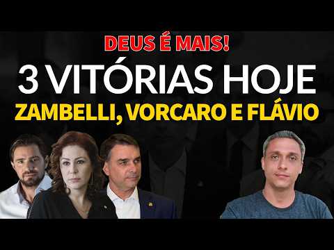 DEUS É MAIS!!! 3 grandes VITÓRIAS apenas hoje. Zambelli, Vorcaro e Flávio Bolsonaro thumbnail