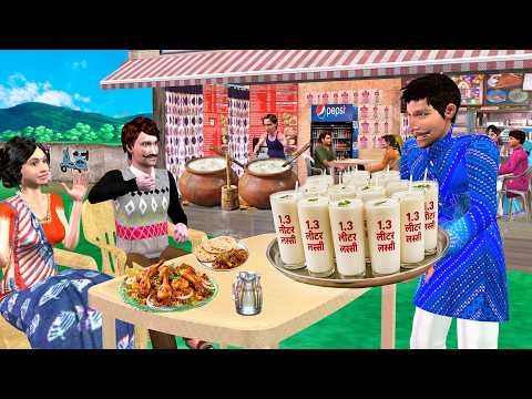 1.3 लीटर लस्सी Dhaba 1.3 Liter Lassi Glass Comedy Hindi Kahaniya Moral Stories thumbnail