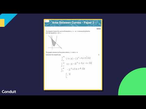 Find the Area Between Curves | Full Tutorial Walkthrough thumbnail