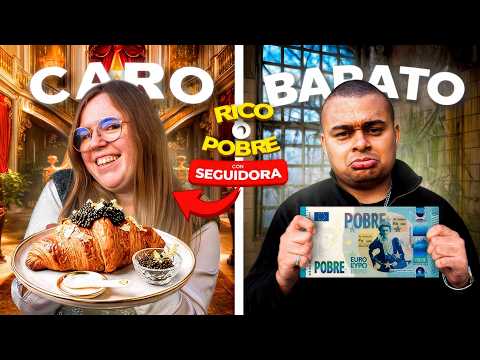 COMIENDO LO MÁS CARO con SEGUIDOR vs. BARATO | RICO O POBRE  thumbnail
