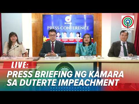 LIVE: House briefing on VP Sara Duterte impeachment issues, Kalinga bill | June 1, 2026 thumbnail