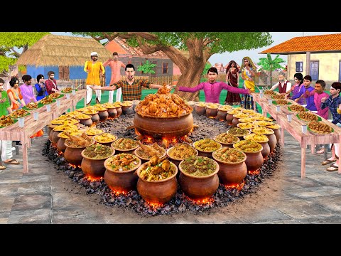 Pura Gaon Ke Liye Chicken Biryani Cooking In Pot Pot Biryani Street Food Hindi Kahaniya Moral Storie thumbnail
