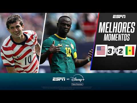 JOGÃO! MANÉ CRAVA DUAS VEZES, MAS PULISIC FAZ E ESTADOS UNIDOS VENCEM SENEGAL | MELHORES MOMENTOS thumbnail