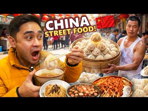 Authentic CHINESE Street Food Tour in Shanghai 🇨🇳 First time in Mainland China! thumbnail