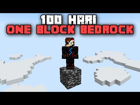 100 Hari Minecraft ONE BLOCK  BEDROCK thumbnail