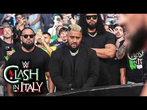 Solo Sikoa stares down Roman Reigns after Tribal Combat: WWE Clash in Italy 2026 highlights thumbnail