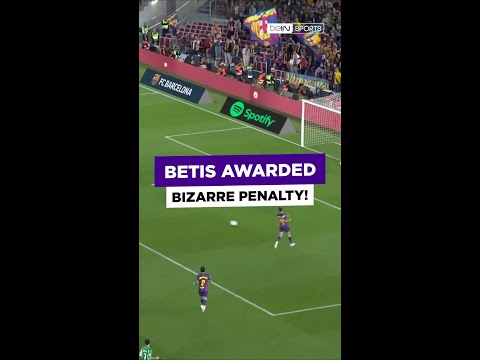 Dubious decision as Betis are awarded a penalty! Right call? #laliga #realbetis #fcbarcelona thumbnail