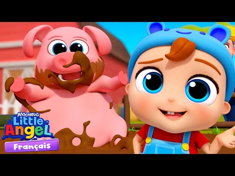 Que Font les Animaux à la Ferme ?| Nouvel Épisode | Comptine avec Bébé Louis | Little Angel Français thumbnail
