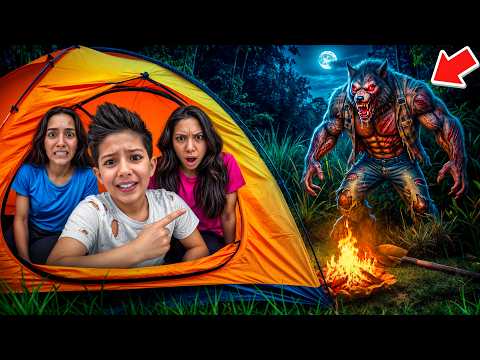 WE CAMPED FOR 24 HOURS ALL NIGHT 2!!! A WEREWOLF KIDNAPPED OUR FRIEND! thumbnail