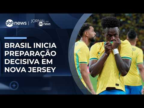Seleção Brasileira desembarca nos Estados Unidos | #JornaldoSBTNews thumbnail