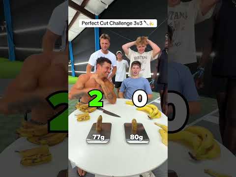 Perfect Cut Challenge 😂 First team to 3! thumbnail