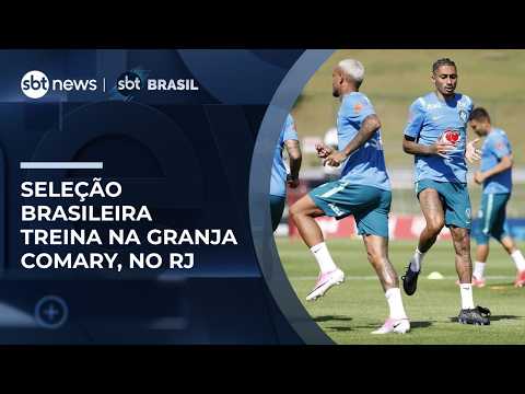 Seleção treina na Granja Comary e Ancelotti indica equipe para amistoso contra Panamá | #SBTBrasil thumbnail
