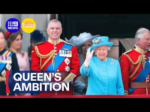 Queen's ambition for ex-prince Andrew | 9 News Australia thumbnail