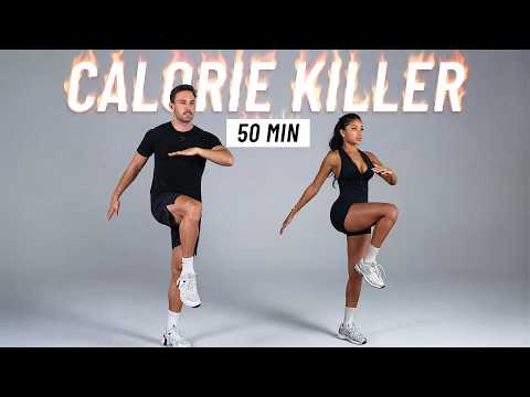 50 MIN CALORIE KILLER HIIT WORKOUT - ALL STANDING - Burn 1000 Calories, Full Body, No Equipment thumbnail