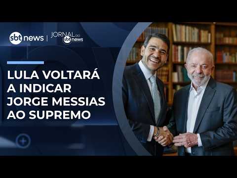 Lula anuncia nova indicação de Jorge Messias ao STF | #JornaldoSBTNews thumbnail